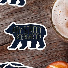 Bay Street Biergarten Die Cut Stickers
