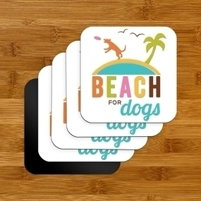 Beach For Dogs Rounded Corners Magnet
