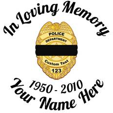 In Loving Memory Gold Black Band Badge Stickers