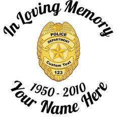 In Loving Memory Gold Star Badge Stickers
