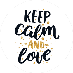 Keep Calm And Love Sticker