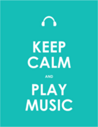 Keep Calm And Play Music Sticker