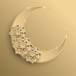 Paper Graphic of Crescent Moon Sticker