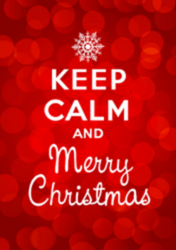 Keep Calm And Merry Christmas Sticker