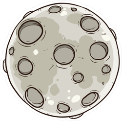 Cartoon Moon Sticker
