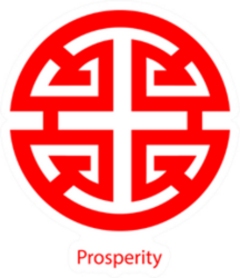 Traditional Chinese Prosperity Symbol Sticker
