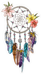 Colorful Native Indian Symbol Dream Catcher Sticker