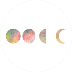 Watercolor Phases Of Moon Sticker