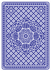 Playing Cards Back Design In Blue Sticker