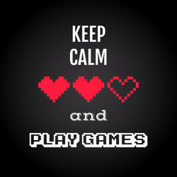 Keep Calm And Play Games Sticker