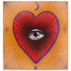 Mystical Heart With Eye Sticker