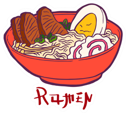 Ramen Soup With Noodles Sticker