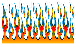 Hotrod Flames Fire Sticker