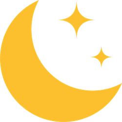 Crescent Moon Icon Sticker