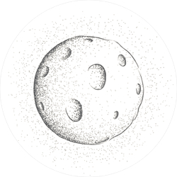 Moon Illustration Sticker