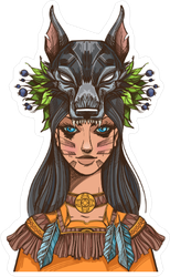 Wolf Headdress Sticker