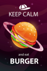 Keep Calm And Eat Burger Sticker