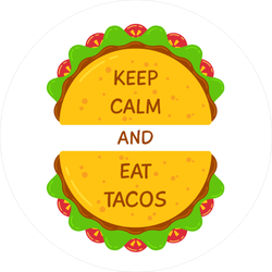 Keep Calm and Eat Tacos Sticker