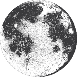 Full Moon Illustration Sticker