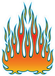 Tribal Hot Rod Flames Sticker