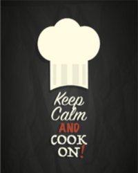 Keep Calm And Cook On Sticker