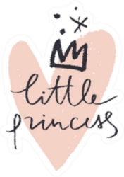 Little Princess Boho Heart Sticker