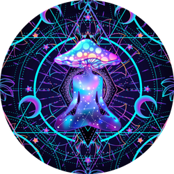 Magic Mushrooms Psychedelic Concept Meditation Sticker