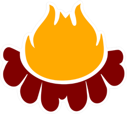 Cartoon Campfire Sticker