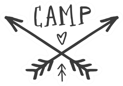 Boho Arrows On Camp Logo Sticker