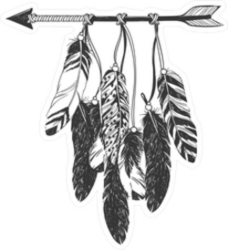 Arrow And Feathers Talisman Sticker