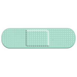 Turquoise Band Aid Bandage Sticker