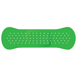 Green Band Aid Bandage Sticker