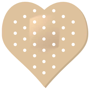 Heart Shaped Bandage Sticker