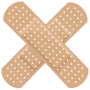 Crossed Standard Bandage Sticker