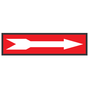 White Arrow Right Sign Sticker