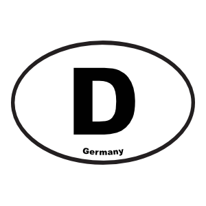 Germany D Oval Sticker