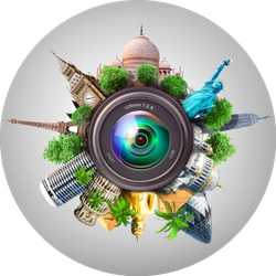 Concept Of Photography Travel The World Sticker 