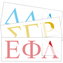 Greek Letter Stickers
