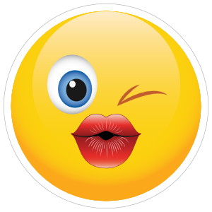 Cute Blowing a Kiss Emoji Sticker