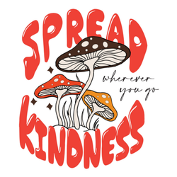 Spread Kindness Hippie Slogan Sticker
