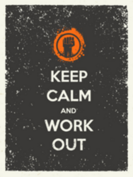 Keep Calm And Work Out Sticker