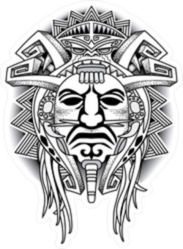 Warrior Tribal Mask Sticker