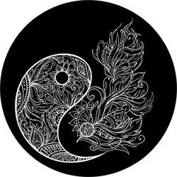 Ancient Symbol Of Yin-yang In Ethnic Tracery Patterns Sticker