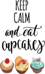 Keep Calm And Eat Cupcakes Sticker