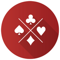 Suits Of Playing Cards Flat Design Sticker