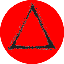 Grunge Triangle Shape Sticker