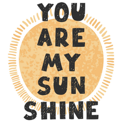 Hand Drawn Illustration You are My Sunshine Sticker