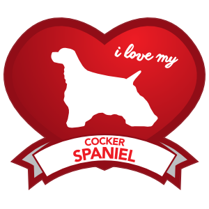 I Love My Cocker Spaniel With Shaded Heart Magnet