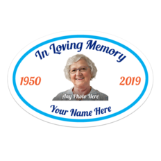 In Loving Memory Oval Sticker