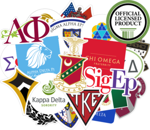 Licenced Fraternity & Sorority Stickers and Decals